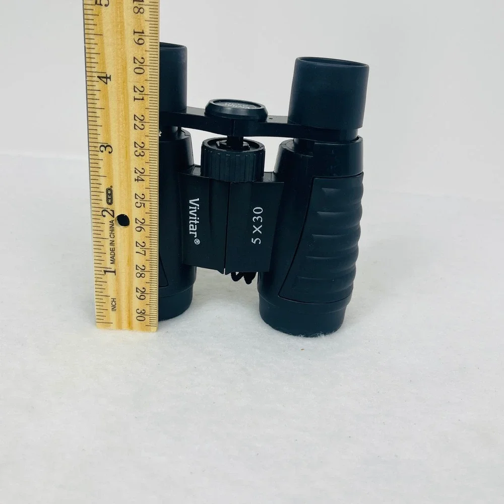 Vivitar 5x30 Binoculars Black Compact Bird Watching Sport with Carrying Case